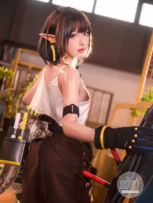 阿包也是兔娘 – NO.051 6月舰长 明日方舟 森蚺 [33P+507MB]