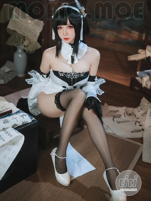 焖焖碳 – NO.027 碧蓝航线 鎮海 白黑礼服 [23P-182M]