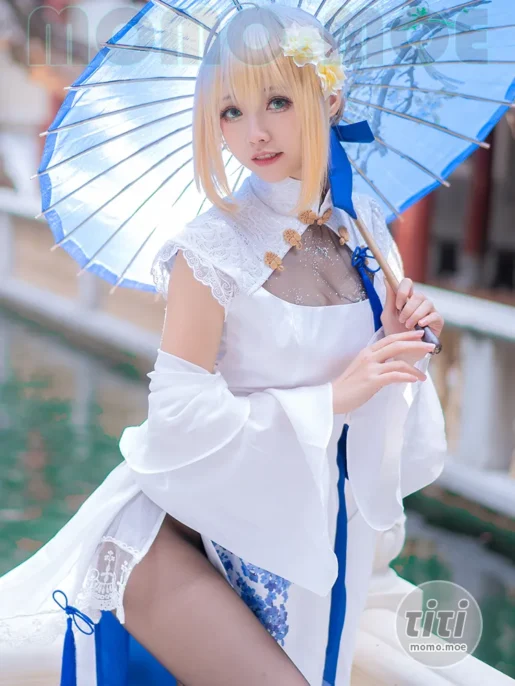 大大卷卷小卷 – NO.025 FGOsaber 四周年旗袍 [15P-57M]