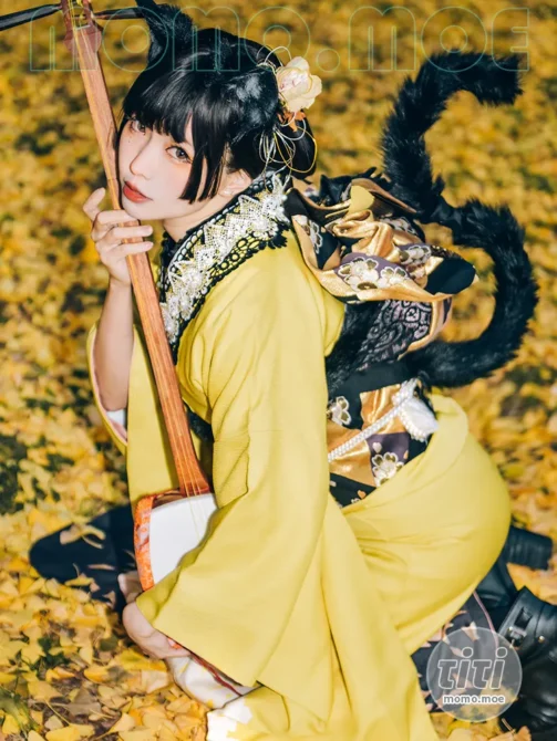 ElyEE子 – NO.175 Ginkgo Black Cat銀杏黑貓 [24P+1V-108MB]