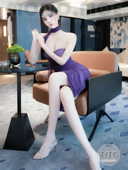 晚苏susu – NO.009 紫色透视连衣裙 [85P+2V-1.03GB]