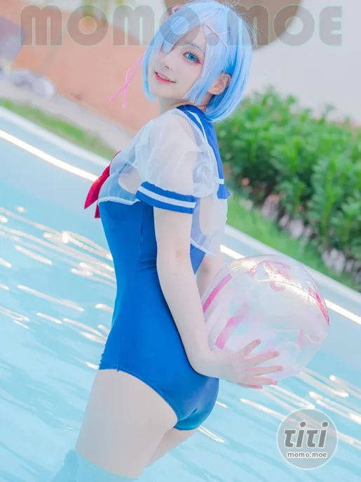 幼愛Youmeko – NO.023 蕾姆泳装 [18P-49M]