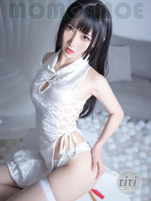 面饼仙儿 – NO.149 白色旗袍 [60P-510M]