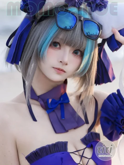 九柒喵 – NO.038 碧蓝航线-柴郡泳装 [26P-194M]