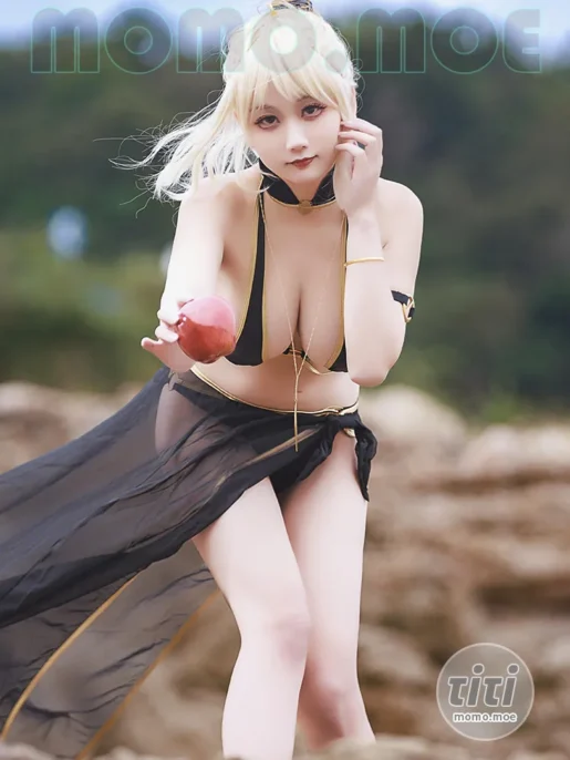 阿雪雪 – NO.022 FGO 黑贞泳装 [84P-348M]